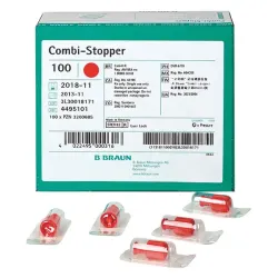 Combi Stopper afsluitkegel - B. Braun rood